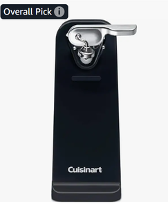 lot 14204 image: Cuisinart Electric Can Opener Upright Black Body with Power Cord