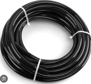lot 14207 image: Black TPU Tube Coil Bundled with White Cable Ties 38 20