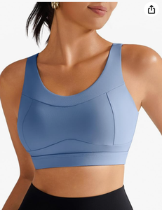 lot 14210 image: Running Girl High Impact Sports Bra Longline Crop Top M