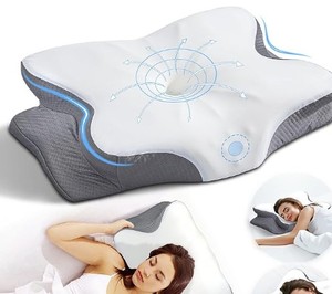 lot 13120 image: Memory Foam Contour Pillow with Gray Fabric Cover
