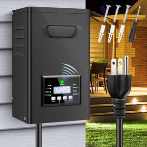 lot 1016 image: ROLANCHE 400W Low Voltage Landscape Transformer with Timer  Retail $109.98