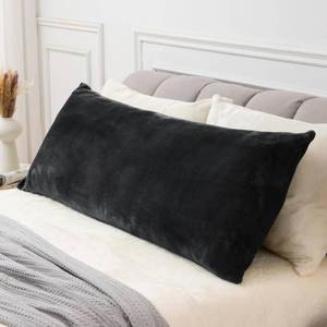 lot 1021 image: BEDELITE Body Pillow Cover with Zipper, Black, 20x54
