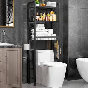 lot 1738 image: Kalrin Over The Toilet Storage Rack 3-Tier Black