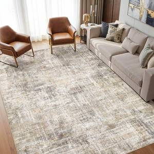 lot 1755 image: Cotiled 5x7 Abstract Area Rug, Machine Washable, Brown