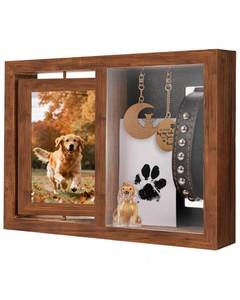 lot 1765 image: WagvyGo Pet Memorial Wooden Picture Frame Set
