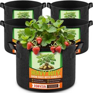 lot 2618 image: Jorvila 5-Pack 5 Gallon Grow Bags