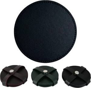 lot 2623 image: Leatherific Leather Coasters Round 4 inch Set of 6