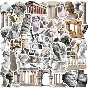 lot 2631 image: YWDXX 50-Piece Classical Sculpture Vinyl Sticker Pack