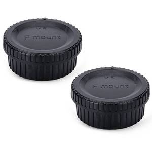 lot 2641 image: JJC 2-Pack F Mount Body Cap and Rear Lens Cover