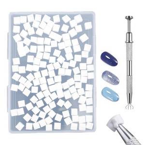 lot 2685 image: GASRONS Nail Art Sponges 150 PCS with Grabbing Pen