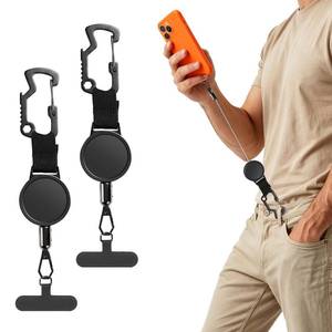 lot 2699 image: Retractable Phone Tether Steel Wire Lanyard 2-Pack