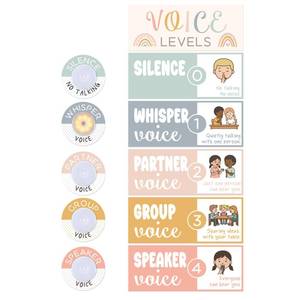 lot 2730 image: Dunzoom Push Lights and Voice Level Chart Set