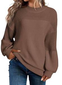 lot 2748 image: Dokotoo Womens Knit Pullover Sweater, Brown, Small