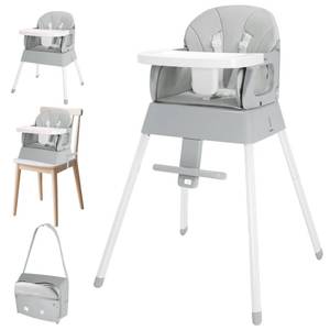 lot 5187 image: 4-in-1 Convertible Baby Highchair Grey