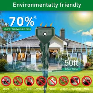 lot 5198 image: Borhood Solar Mole Repellent Ultrasonic Vibration Stakes