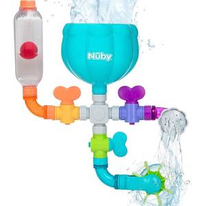 lot 6209 image: Nuby Wacky Waterworks Bath Toy 10-Piece Set