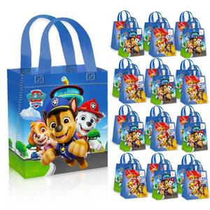 lot 6227 image: Paw Patrol Mini Tote Bags Party Favor 24 Pack