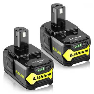 lot 9595 image: ANTOOLOCKER Replacement for Ryobi 18V Battery 8.0Ah Replace Compatible with Ryobi Lithium Battery P107 P108 Cordless Power Tools with LED Indicator Light 2 Pack