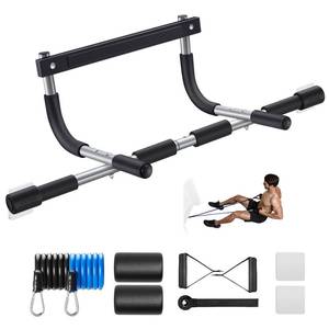 lot 9600 image: ALLY PEAKS Pull Up Bar Thickened Steel Pipe Super Heavy Duty Steel Frame Upper Workout Bar Multi-Grip Strength for Doorway  Indoor Chin-Up Bar Fitness Trainer for Home Gym Max Limit 440 lbs