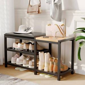 lot 9612 image: SHGJYANDF Shoe Bench with Shoe Rack,Shoe Rack for Entryway,Supports 570 lbs