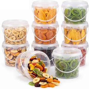 lot 9619 image: kuyeyzu 20 Pack Clear Bucket with Lid 1.5L Ice Cream Containers, 50 oz Plastic Storage Tubs with Airtight Seal, Freezer and Microwave Safe Food Grade Buckets for Kitchen Organization