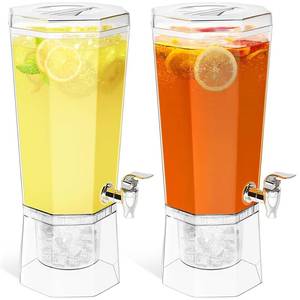 lot 9639 image: Lifewit 1 Gallon Drink Dispenser for Party with Leak-Proof Spigot, 2 Pcs