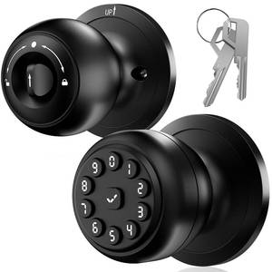 lot 9664 image: Smart Door Knob with Keypad, Keyless Entry Door Lock with Code, Black