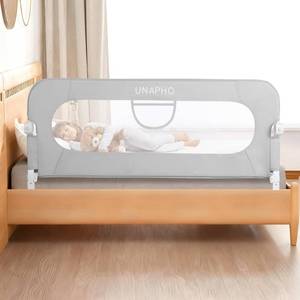 lot 9670 image: UNAPHO 40 Inch Bed Rail for Toddlers,Swing Down Kids Bed Rails Guard for Twin,Full,Queen,Bunk Size Bed,Extra Tall Child Bed Rail Guard with Reinforced Anchor Safety System,40in L x 31in H,Grey