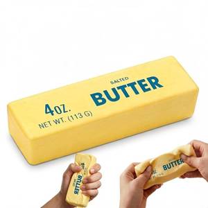 lot 10277 image: 1PCS Butter Squishy � Slow Rising Butter Squishy Toy, Realistic Food Fidget Toys, Soft PU Material, Sensory Anxiety Relief and Focus Aid, Portable 5.5 Inch Squishy Butter for Office and Home