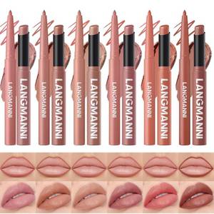 lot 10289 image: 12Pcs Matte Lipstick and Lip Liner Set, Lip Makeup Combo (Nudes Set)