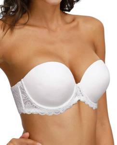 lot 10290 image: HWDI Strapless Clear Back Bras with Straps Plus Size Multiway Lift Up, 44H