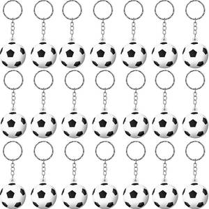 lot 10310 image: Blulu 30 Pcs Soccer Ball Keychains for Boys Party Bag Fillers