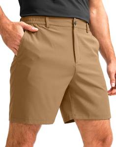 lot 10314 image: G Gradual Mens Casual Shorts 7in Lightweight Golf Shorts for Men Stretch with 3 Pockets Quick Dry Breathable Work Shorts Dark Khaki, L7-Large