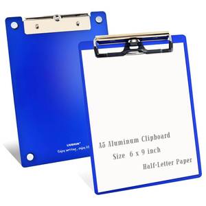 lot 10337 image: Small Aluminum Clipboard wBack Magnetic A5 Metal Fixed Magnet Clip Board