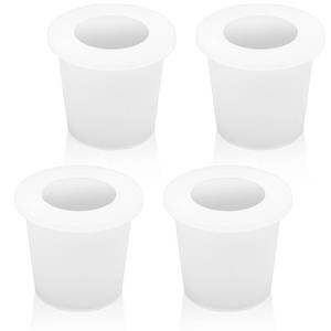 lot 10339 image: 4Pcs Patio Table Umbrella Hole Ring Plug, Silicone Pool Umbrella Sleeve Stabilizer Cone Wedge, Umbrella Table Ring Hole Insert for 1.5 Inch Pool Umbrella Adapter or 2-2.5 Inch Table Hole (White)