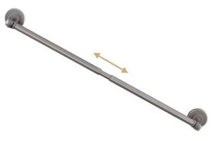 lot 10342 image: H.VERSAILTEX 1 PACK Magnetic Curtain Rods for Metal Doors 16in to 28in, 12 Inch Diameter, Adjustable French Door Curtain Rod for Classroom Whiteboard Cafe Rod with Strong Magnet Towel Bar Holder,Nickel