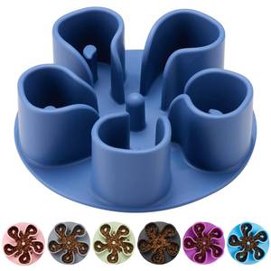 lot 10348 image: Slow Feeder Dog Bowls Insert, Bestalk Soft Silicone Slow Eating Dog Bowl Insert with Suction Cups for Small, Medium and Large Dogs(Darkblue S)
