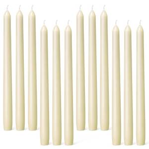 lot 10362 image: Everymoment Ivory Taper Candles - 12 Pack 10 Inch Candlesticks - Dripless and Smokeless Tapered Candle 8 Hours Unscented Cream Candle Sticks - Perfect for Wedding Holiday Dinner Party Home Decor