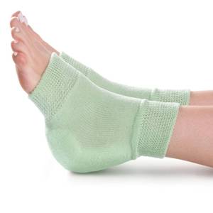 lot 10381 image: Medline Knit Heel and Elbow Protection, For Pressure and Friction Sores, Lightweight Knit Elastic, Medical Foot Care Heel Protector, Elbow Pad, Machine Washable, Green, One Pair, One Size Fits Most