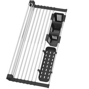 lot 11980 image: BBXTYLY Expandable Roll Up Dish Drying Rack