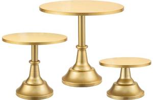 lot 11985 image: HBlife 3-Piece Gold Cake Stand Set 81012