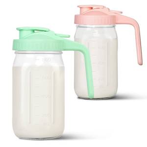 lot 11989 image: Mihlapi Mason Jar Pitcher 32 oz Glass with Lid