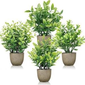 lot 12366 image: Der Rose 4-Pack Artificial Plants Indoor Fake Plants