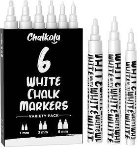lot 12375 image: Chalkola Liquid Chalk Markers 6-Piece Set