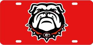 lot 12383 image: Dixie Dawgs Georgia Bulldogs Laser Cut Acrylic License Plate Insert