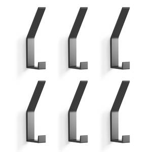 lot 12405 image: KYOEON Wall Mounted Coat Hooks 6-Pack Black