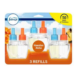 lot 12407 image: Febreze Plug In Air Freshener Refill Hawaiian Aloha 3-Pack