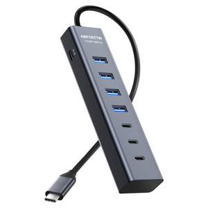lot 12451 image: USB-C to USB Hub Multiport Adapter 7-Port