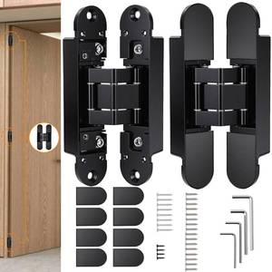 lot 12572 image: Concealed Hidden Door Hinges 6 inch 2-Pack