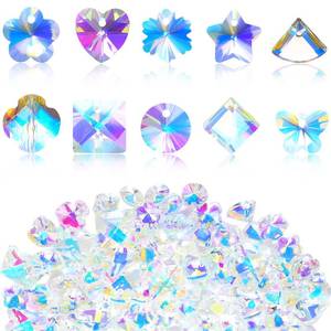 lot 12594 image: Hicarer 120 Pc Chakra Natural Stone AB Crystal Beads